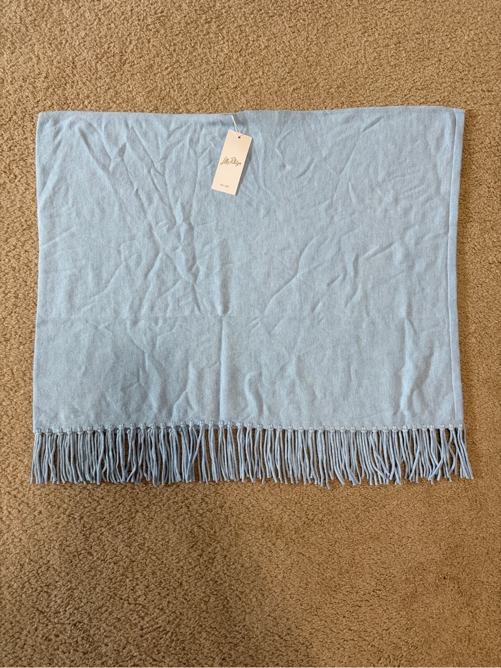 NWT Lilly Pulitzer Gato Poncho, Heathered Bonaire Blue